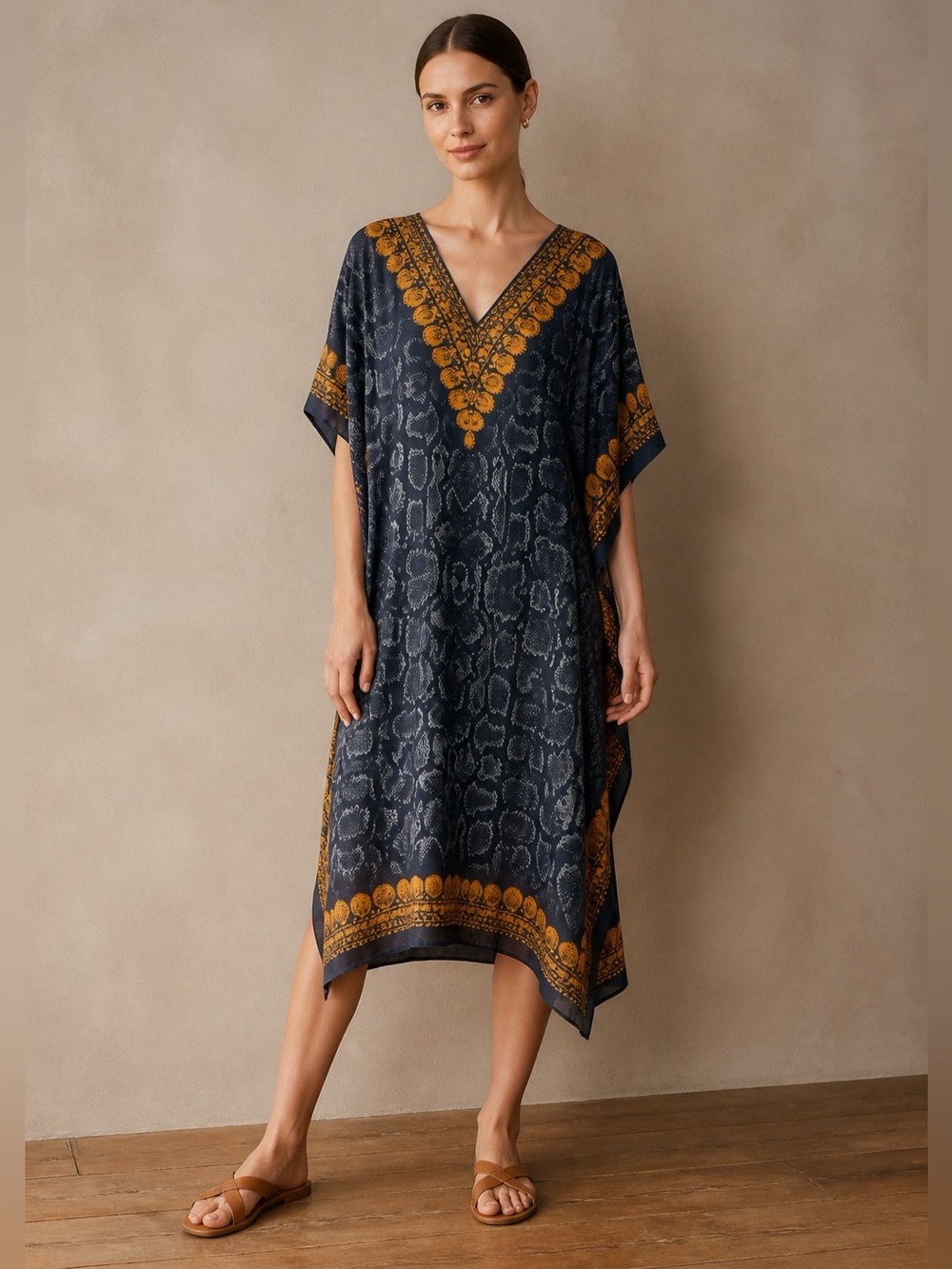 Winlar Women's Snake Print Pullover Tunic Dress One Size